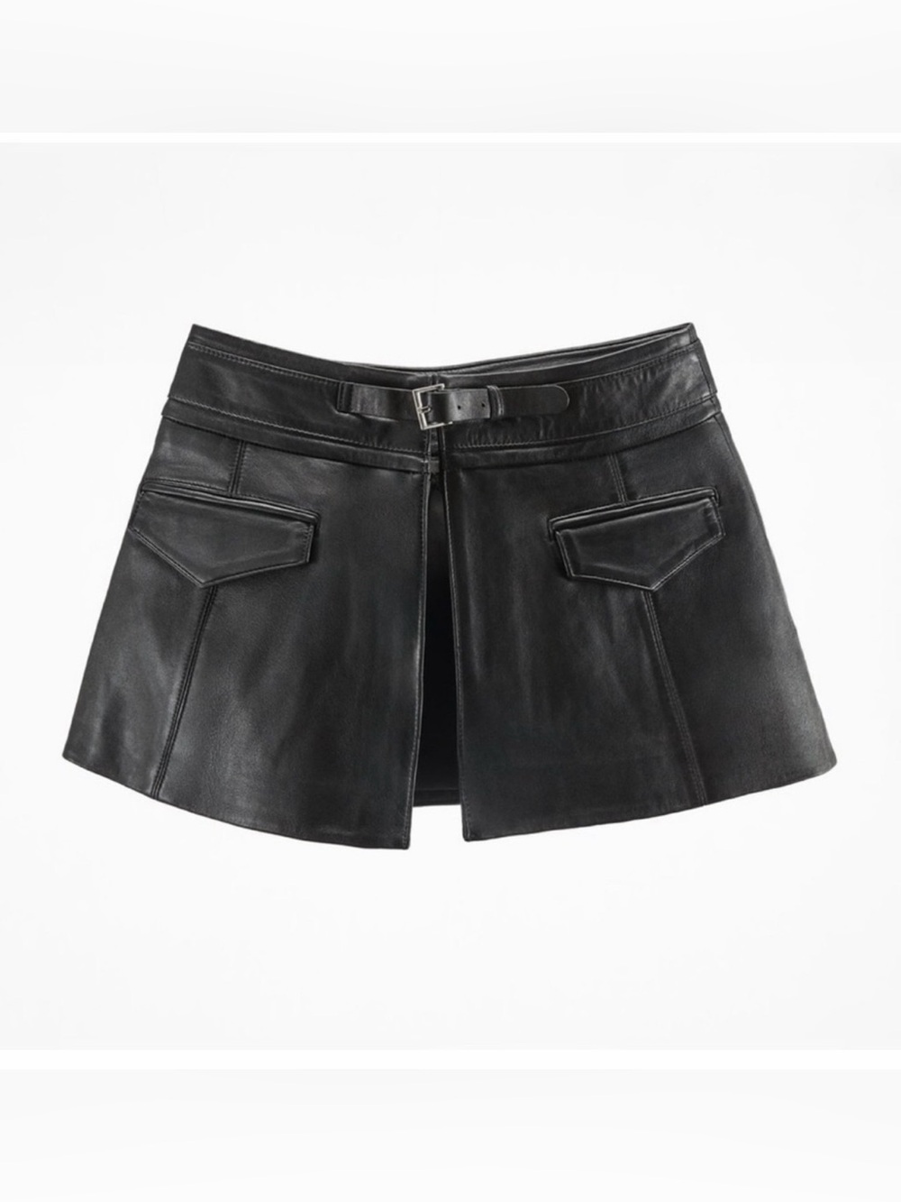Zara 🔥🔥🔥Black 100% Genuine Leather Cummerbund Size L-XL - NWT ( Rare find)